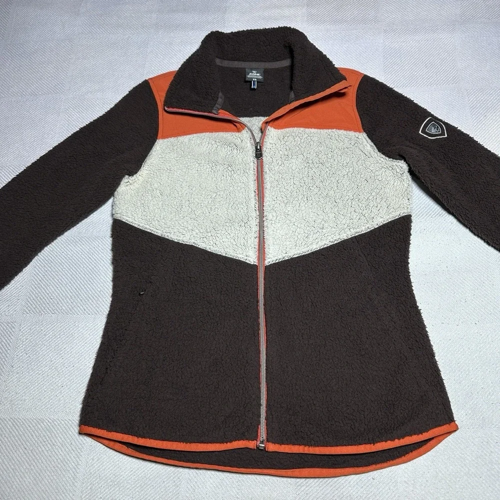 Kuhl Prism Fleece Jacket Womens XS Cozy‎ Teddy Pile Colorblock Outdoors Hiking